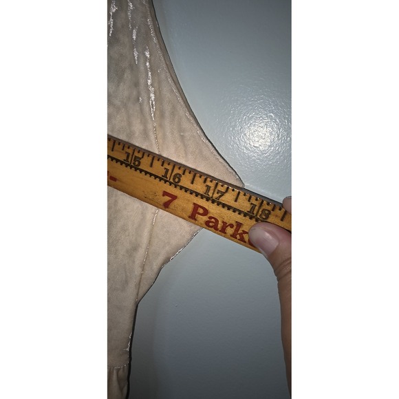 American Eagle CREAM VELOUR CROPPED TANK TOP SZ XL Boho Y2k 90s Date Night - Picture 4 of 5